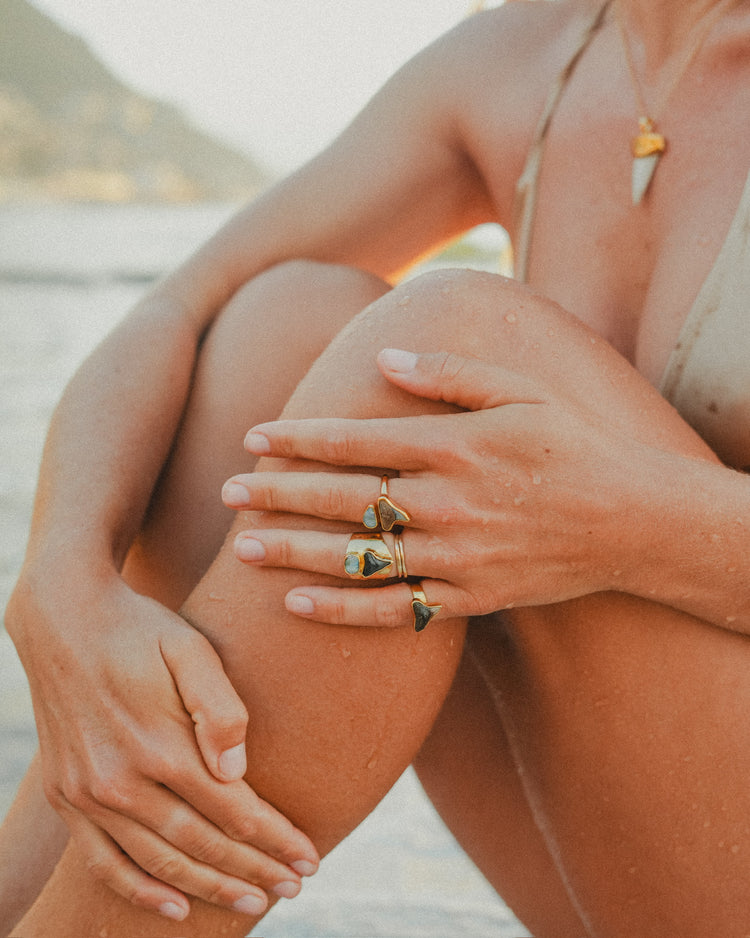 gold opal wrap ring size 9