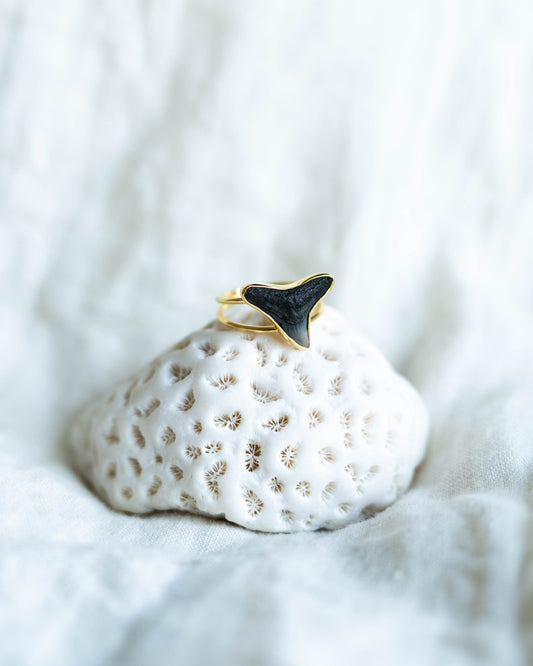 gold thin reef goddess ring size 8