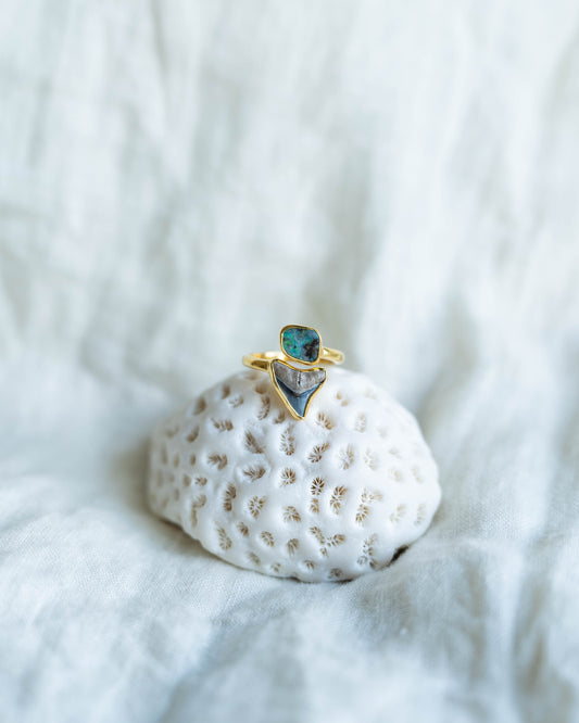 gold opal wrap ring size 7.5