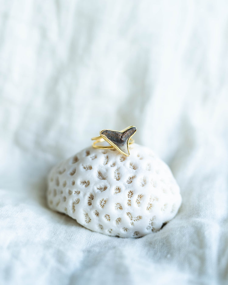 gold thin reef goddess ring size 7