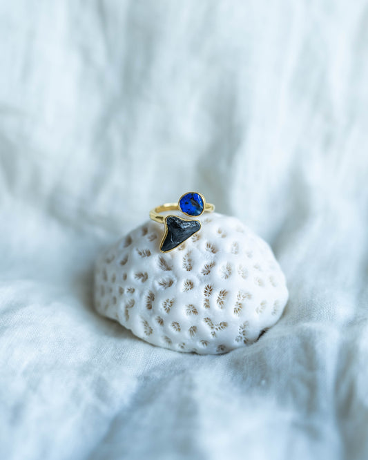 gold opal wrap ring size 7