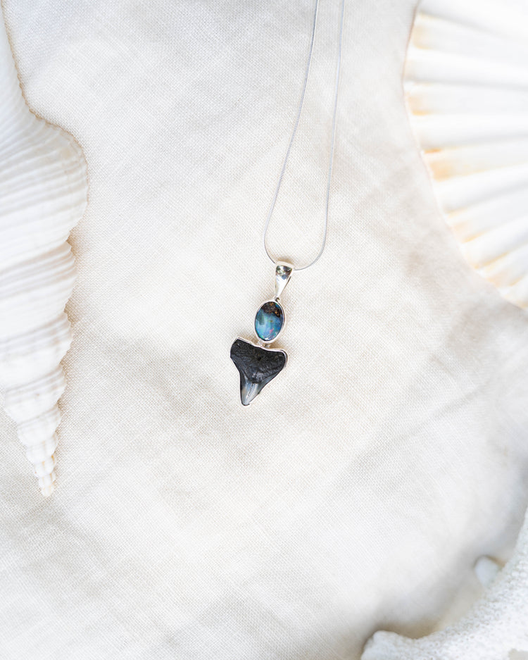 opal galaxy bezel necklace