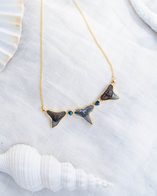 gold dainty opal jaw choker