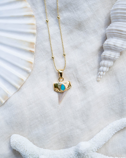 gold mini opal mana necklace