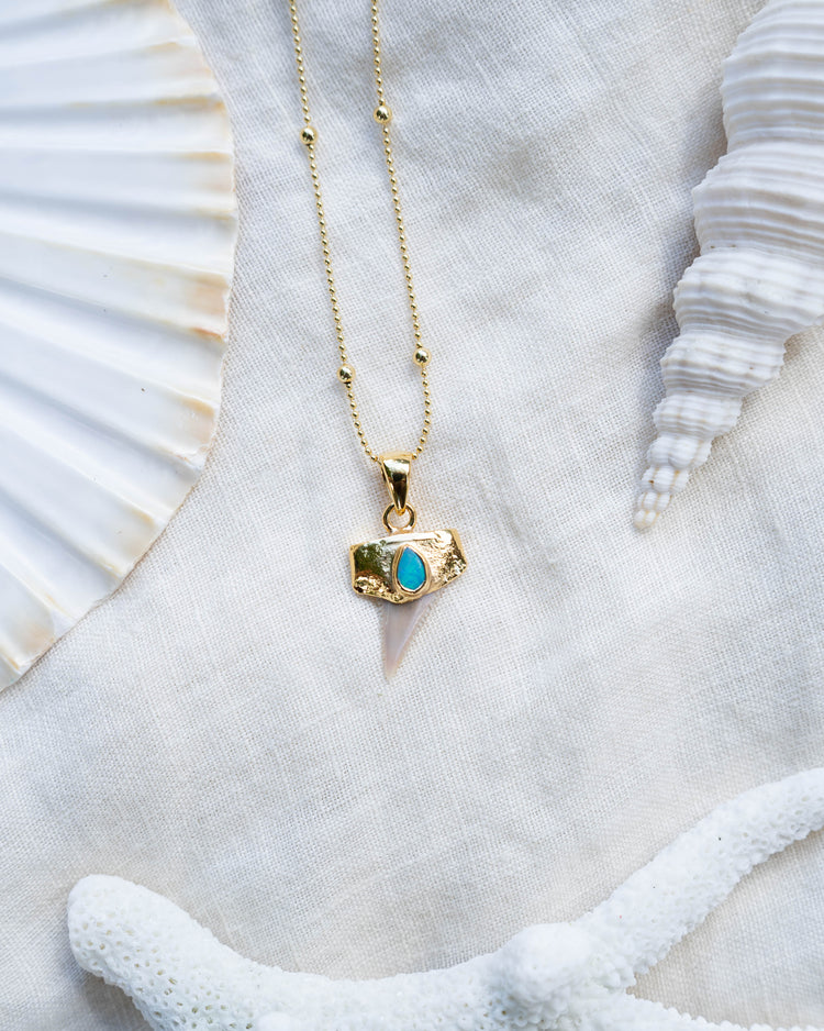 gold mini opal mana necklace
