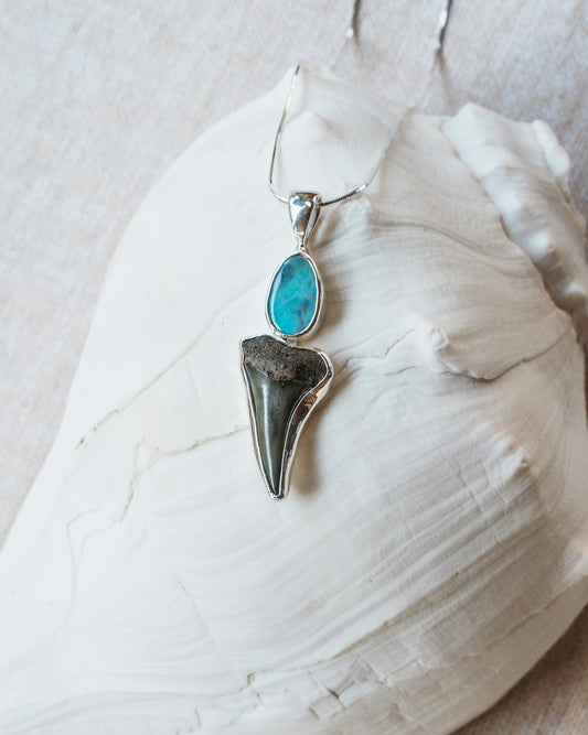 opal galaxy bezel necklace