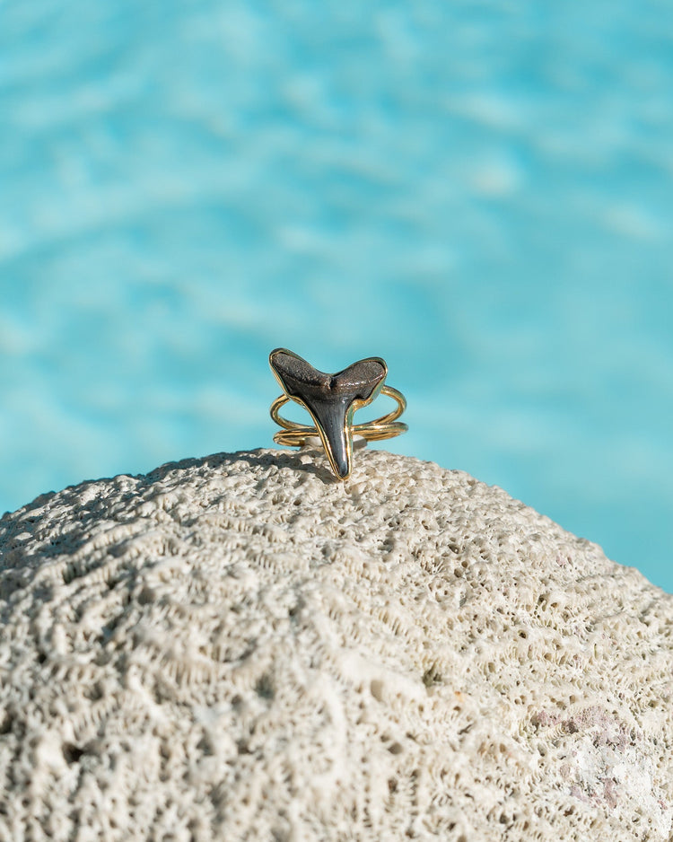 gold thin reef goddess ring size 6