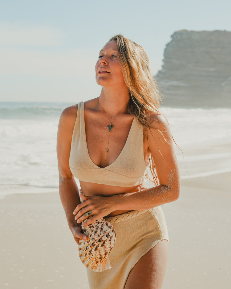 gold moana lariat necklace