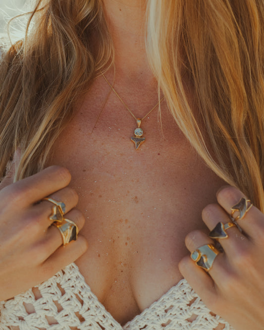 opal galaxy bezel necklace