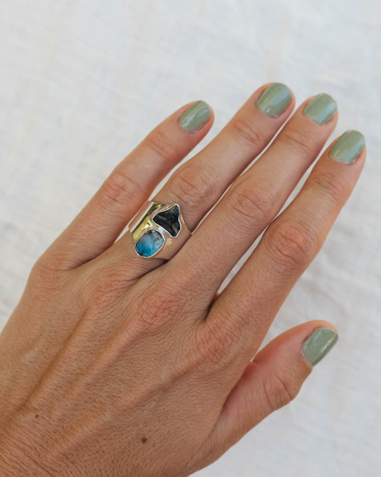 opal block ring size 7