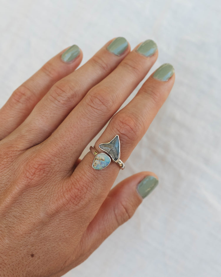 opal wrap ring size 8