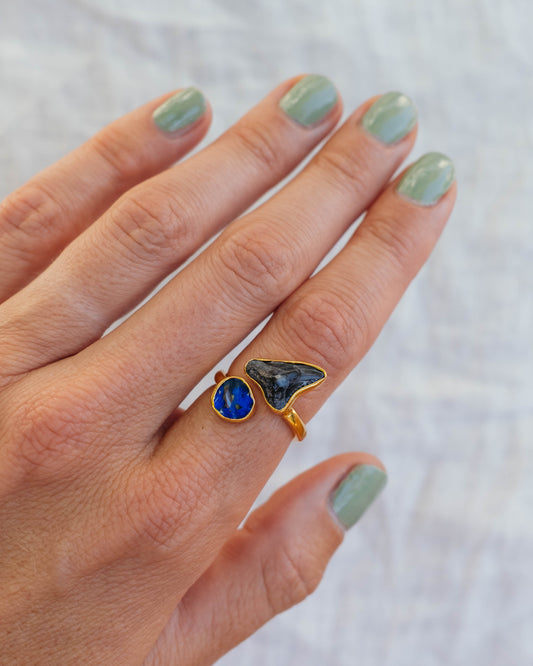 gold opal wrap ring size 7