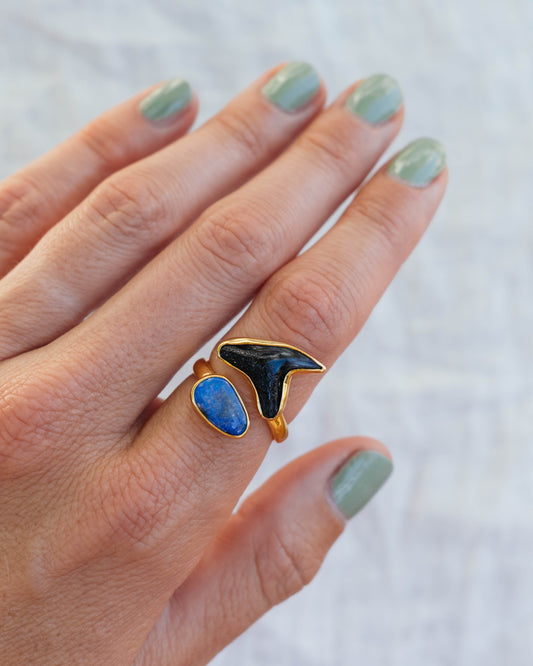gold opal wrap ring size 7