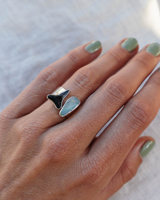 opal clasp ring size 7