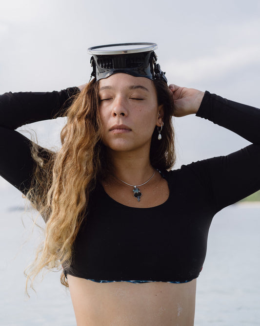 opal galaxy claw necklace