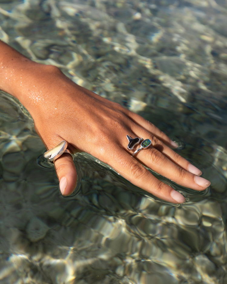 gold opal wrap ring size 6