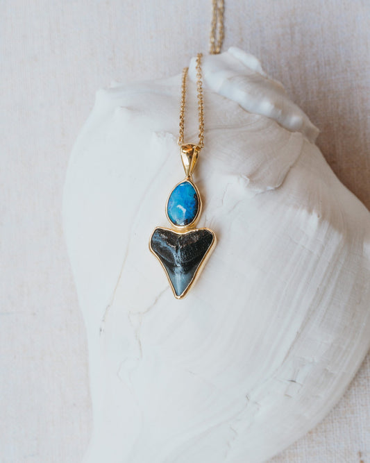 gold opal galaxy bezel necklace