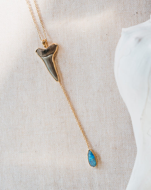 gold moana lariat necklace