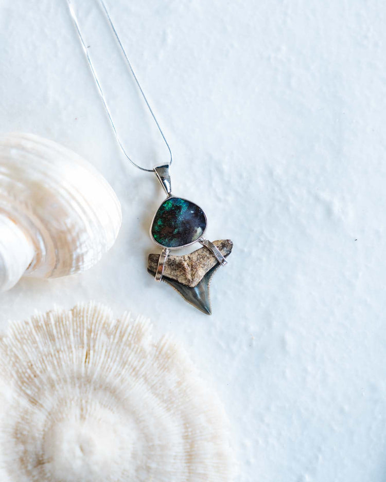 opal galaxy drop necklace
