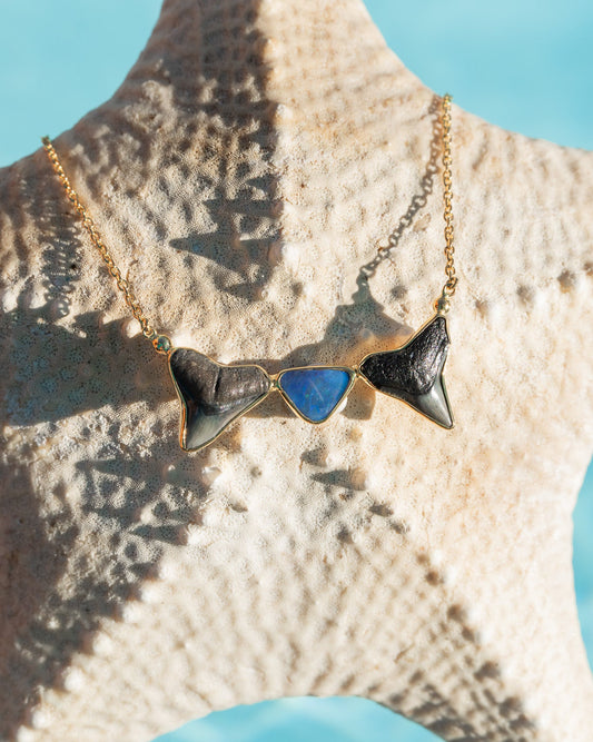 gold opal jaw choker