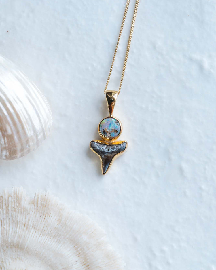 gold opal galaxy bezel necklace