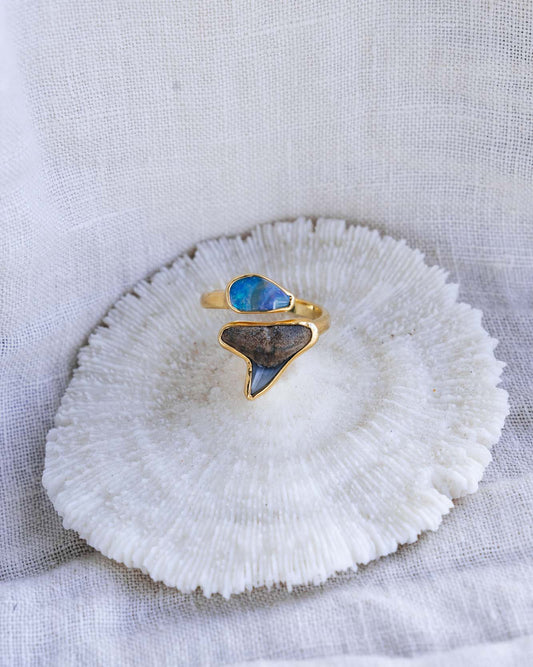 gold opal wrap ring 7.5