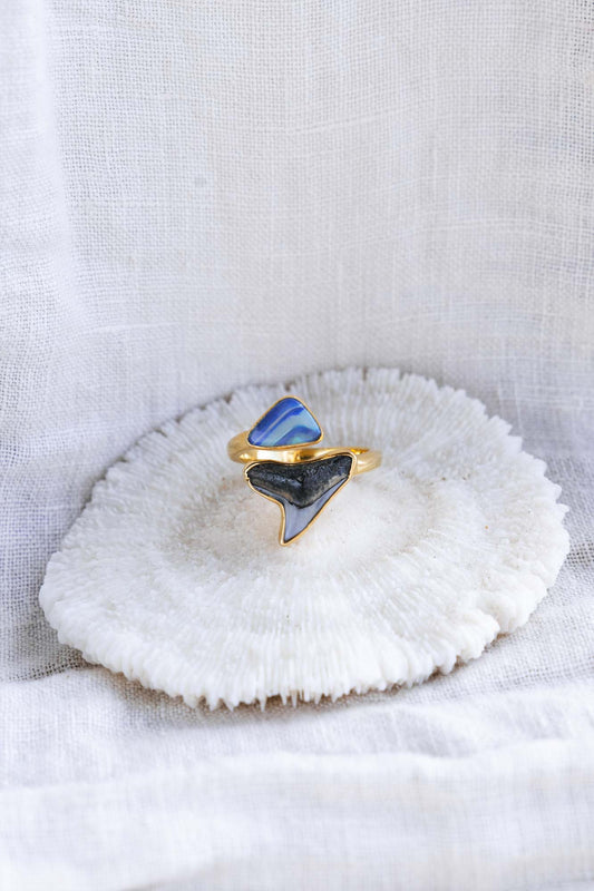 gold opal wrap ring size 8.5