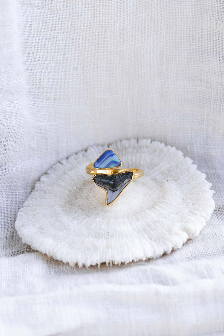 gold opal wrap ring size 8.5