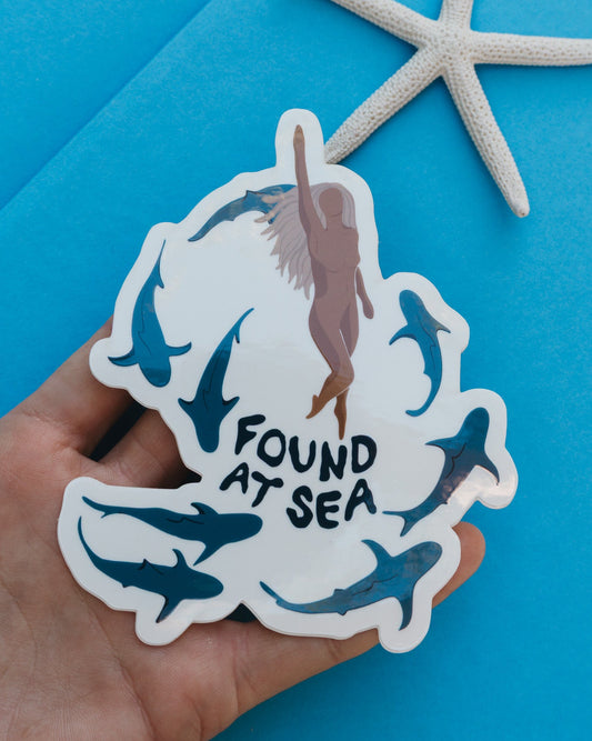 shark girl sticker