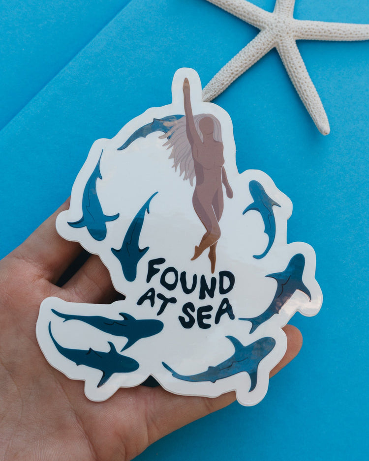 shark girl sticker