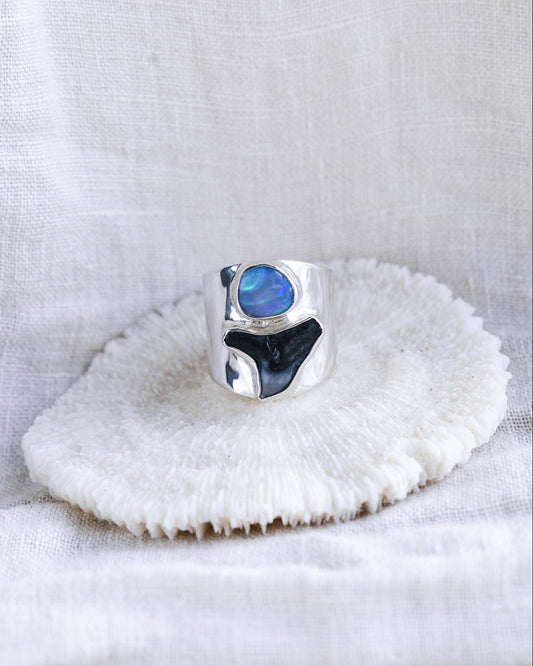 opal block ring size 8
